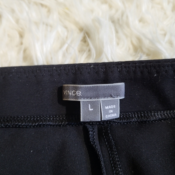 VINCE Mixed Media Ponte Knit Leather Leggings Size Large - Picture 6 of 14